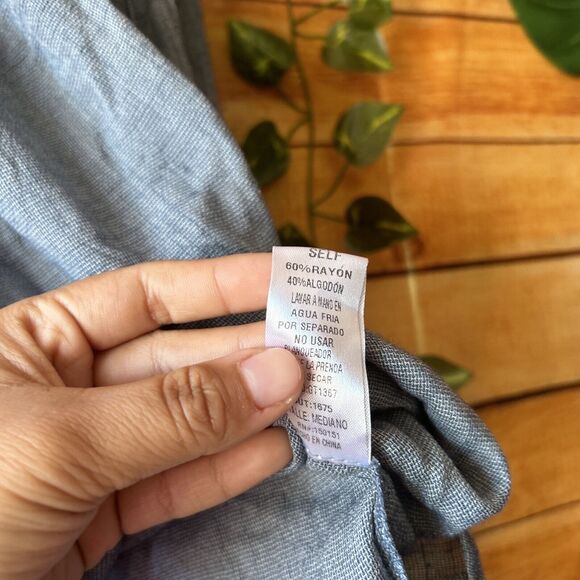 Ganji LA Off Shoulder Cotton Blend Flutter Sleeve Blouse Size M - Picture 6 of 7